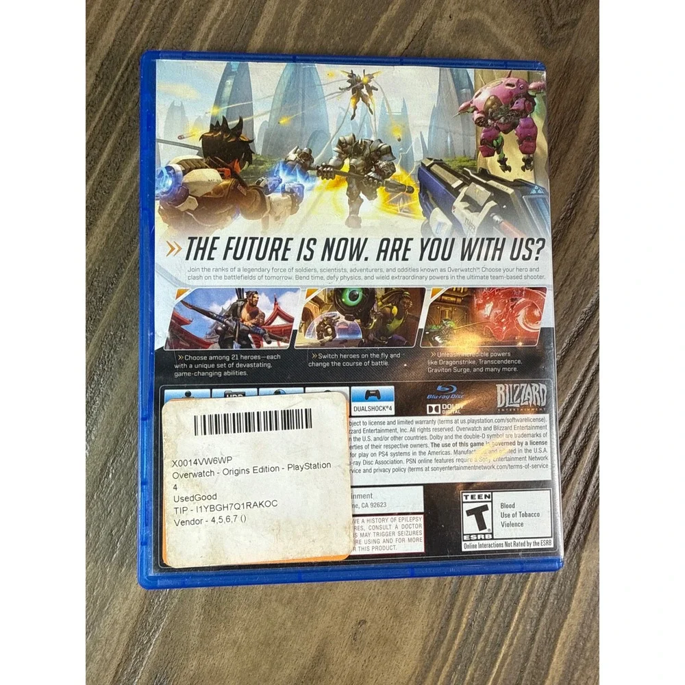 Blizzard Overwatch Origins Edition PS4 Blue Hero Shooter Video Game